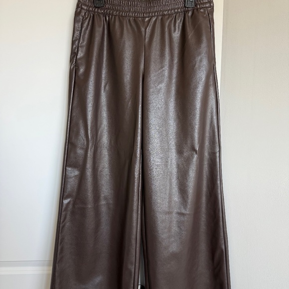 Brown Wide Coated Pants - H&M - Picture 4 of 6